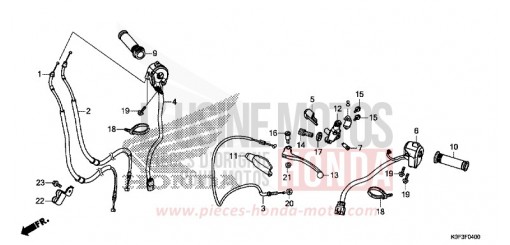 HANDLE LEVER/SWITCH/CABLE Z125MAK de 2019